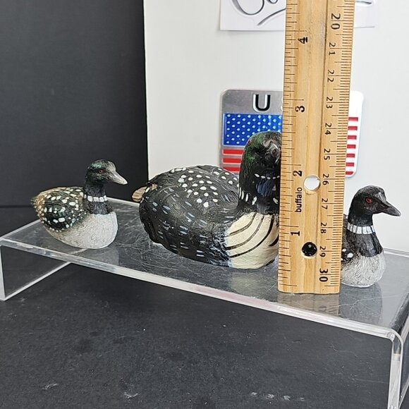 Duck Loon Figurines Resin Bird Decor Painted Animals Mallard Desk Decor - Picture 15 of 16